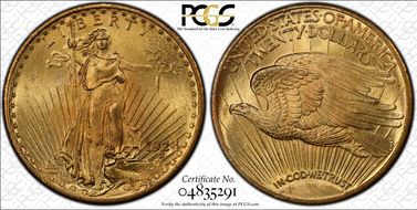 1924 $20 MS66+