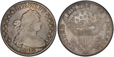 1802/1 $1 B-2 BB-233 Wide Date VF20