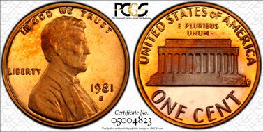 1981-S 1C Type 2 PR68DCAM