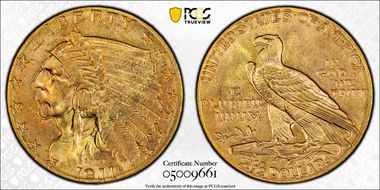 1911 $2.50 MS65+ 