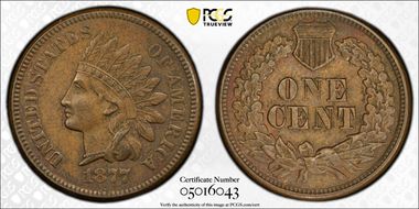 1877 1C AU58BN