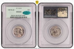 1915-D 5C MS66