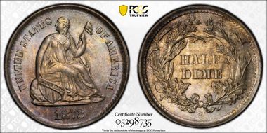 1872-S H10C MM Below MPD FS-302 MS64+