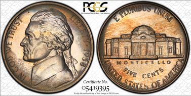 1938 5C Re-Engraved Obv Design FS-402 PR66