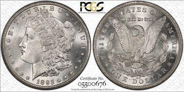 1893-CC $1 MS64+