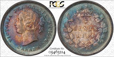 1884 5C Far Blunt 4 AU53