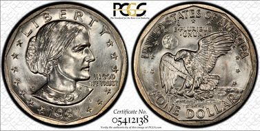 1981-D SBA$1 MS67