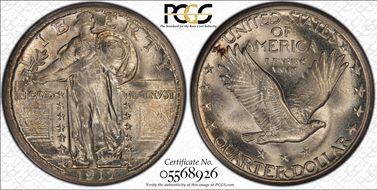 1917-D 25C Type 2 MS65FH