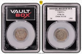 1867 5C No Rays MS63