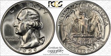 1959 25C Type B Reverse, FS-901 MS65