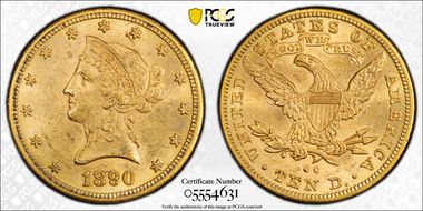 1890-CC $10 MS62