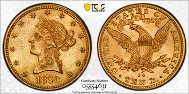 1890-CC $10 MS62