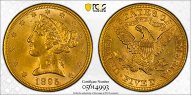 1895 $5 MS63