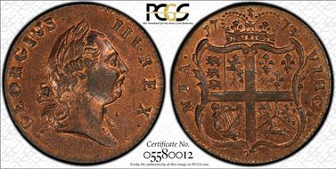 1773 VA 1/2P Period MS63RB