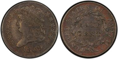 1809 1/2C C-6 AU50BN