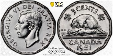1951 5C High Relief MS67