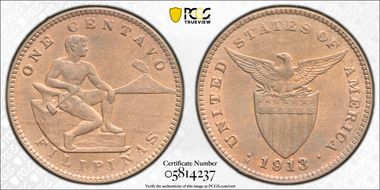 1913-S 1C MS65+ RB