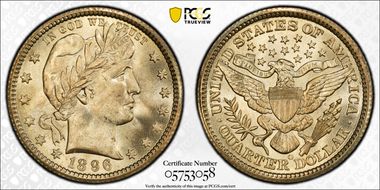 1896-O 25C MS66