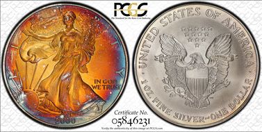 2000 $1 Silver Eagle MS67