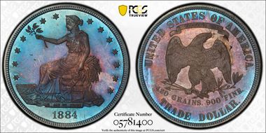 1884 T$1 Trade PR67