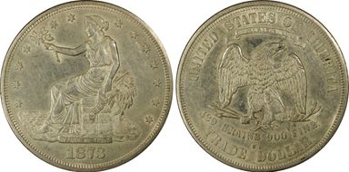 1873-CC T$1 Trade AU55