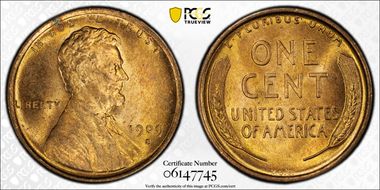 1909-S VDB 1C MS65+ RD