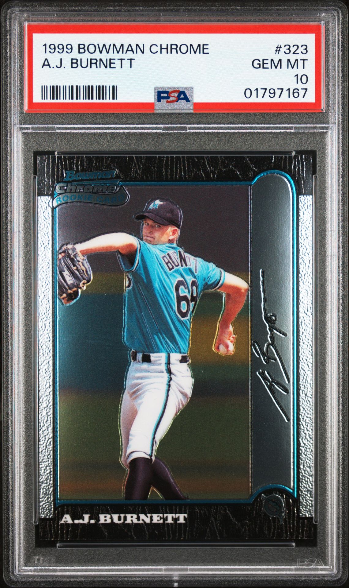 1999 Bowman Chrome BOWMAN CHROME #323 A.J. Burnett front