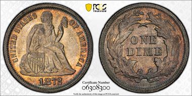 1872 10C F-102, RPD AU58+