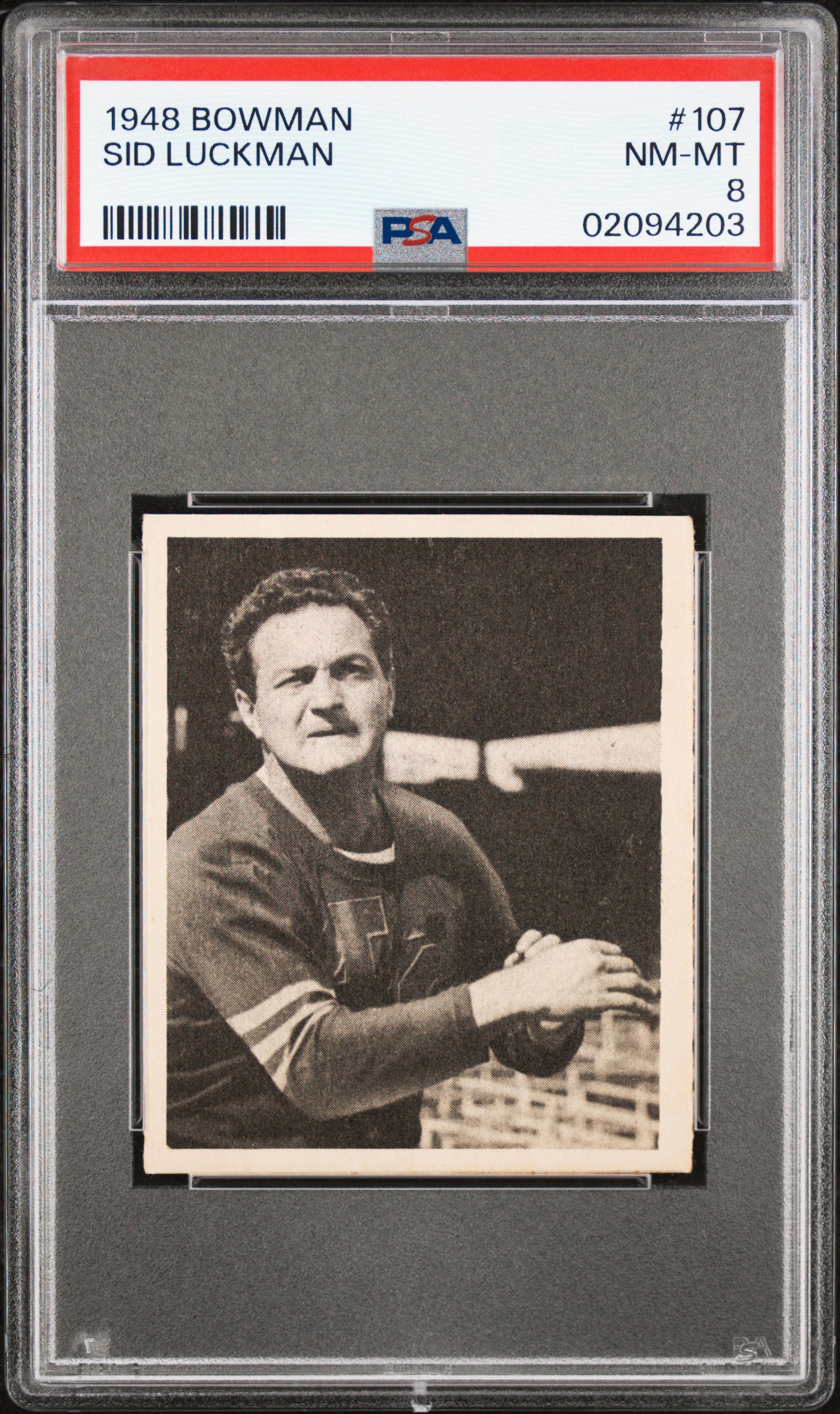 1948 BOWMAN #107 SID LUCKMAN