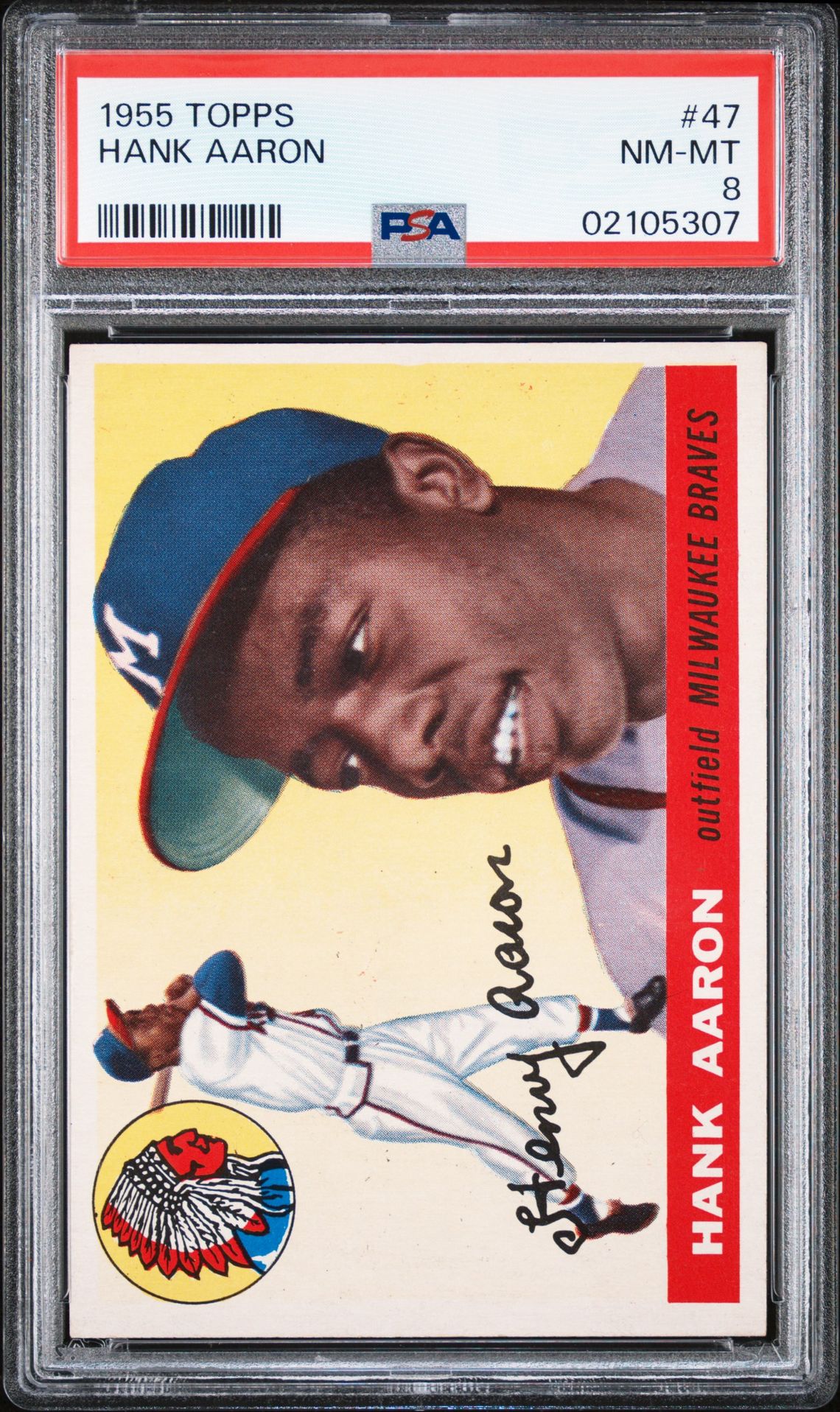 1955 Topps TOPPS #47 Hank Aaron front