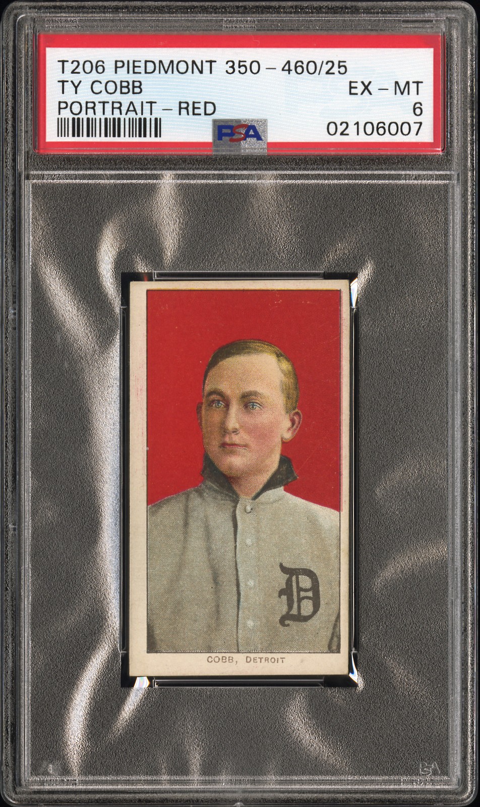 1909-11 T206 PIEDMONT 350-460/25 TY COBB PORTRAIT-RED