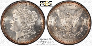 1899-S $1 VAM 7, Doubled Date MS64