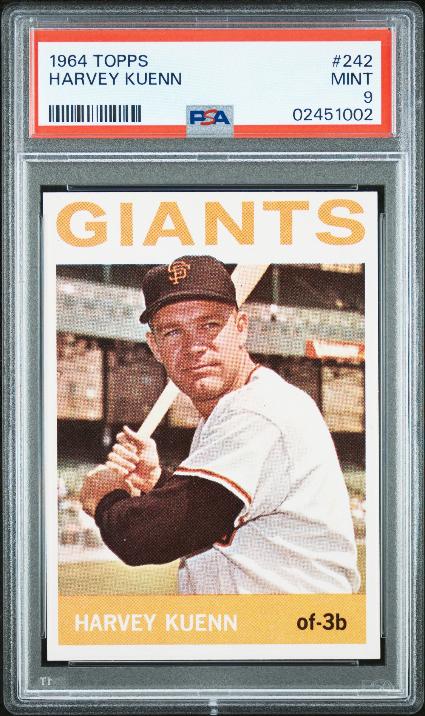 1964 #242 Harvey Kuenn PSA 9 Topps