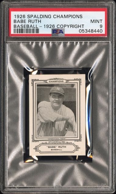 1926 Spalding Champions Babe Ruth (Baseball-Stats Back)