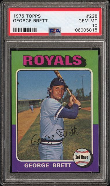 Robin Yount Rookie Card 1975 Topps Mini #223 PSA 8 (centered