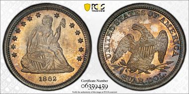 1862 25C MS67