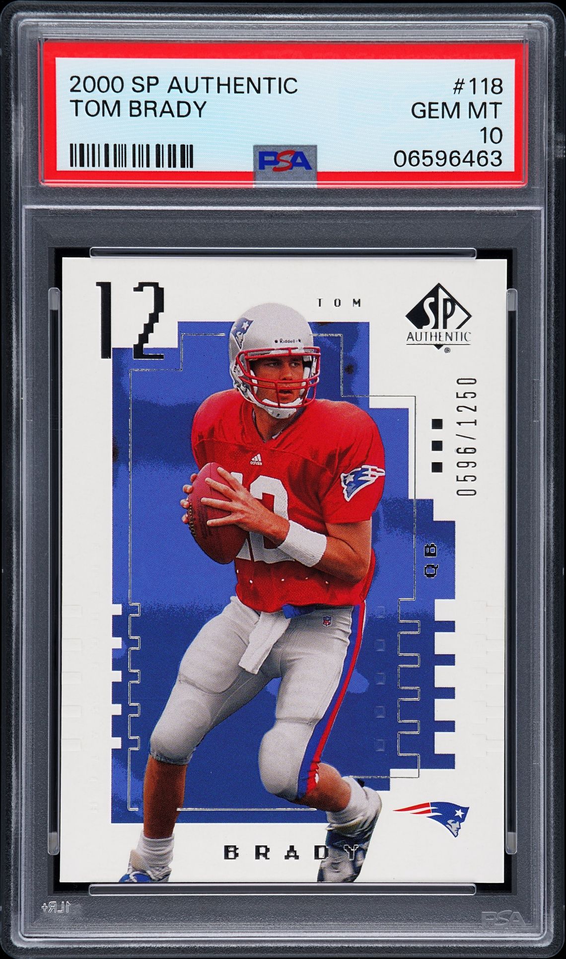 2000 Upper Deck SP Authentic #118 Tom Brady front