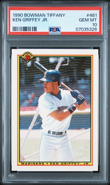 1990 Bowman BOWMAN TIFFANY Black #481 Ken Griffey Jr. front