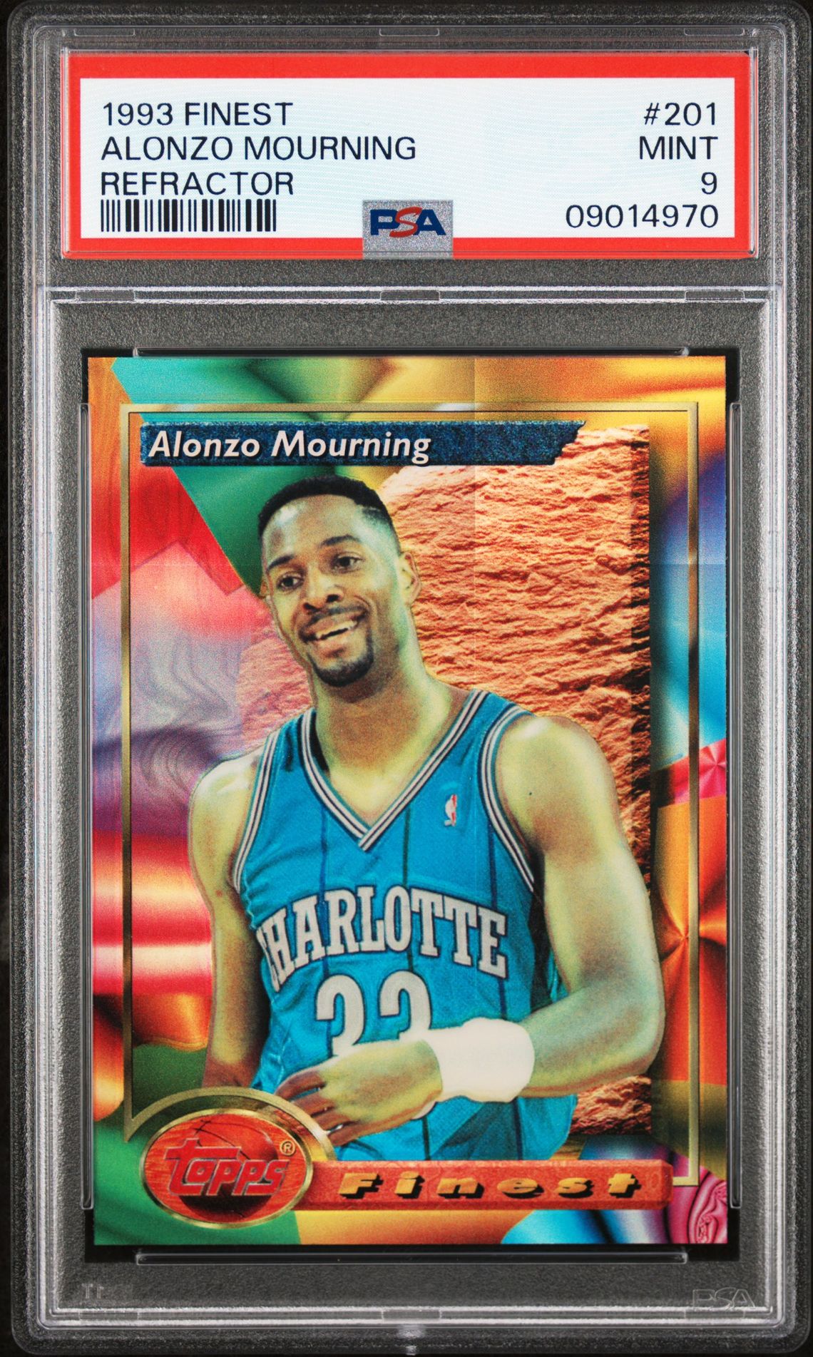 1993 Finest FINEST REFRACTOR #201 Alonzo Mourning front
