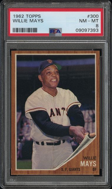 1962 Topps #300 Willie Mays front