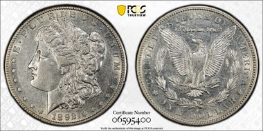 1892-S $1 AU50