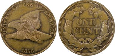 1856 1C Flying Eagle MS62