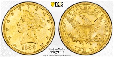 1888-O $10 MS63+