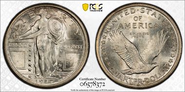 1917 25C Type 1 MS67+ FH