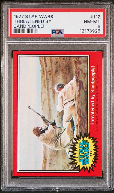 1977 Topps STAR WARS SANDPEOPLE! #112 Threatened By front