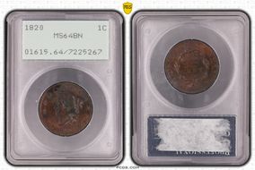 1820 1C Large Date MS64BN