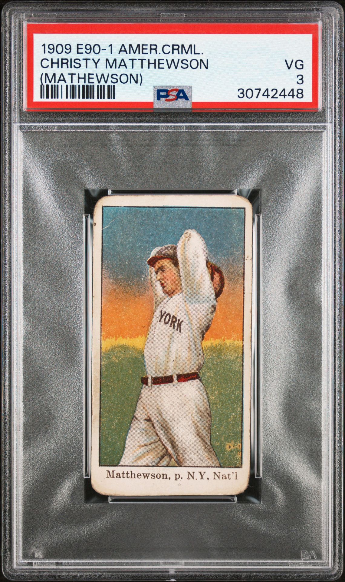 1909 E90-1 AMERICAN CARAMEL (MATHEWSON) Christy Matthewson front