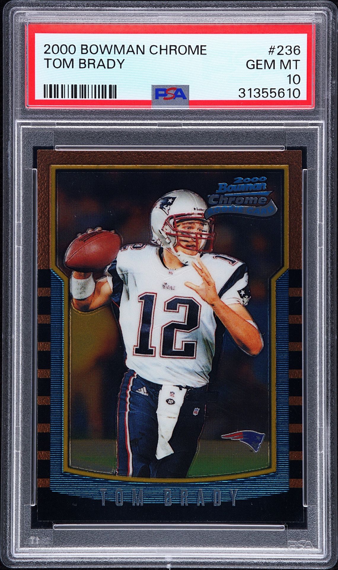 2000 Bowman Bowman Chrome #236 Tom Brady front
