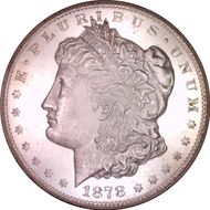 1878-CC $1 VAM 11 Lines in Wing MS62DMPL