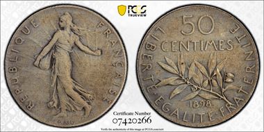 1898 50C Gad-420 Flan Mat F-190 PR64